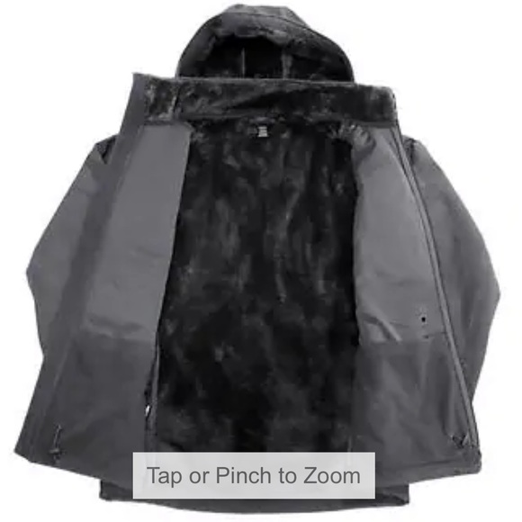 Kirkland Signature Men's Fleece Lined Softshell Jacket, Gray - Picture 7 of 8